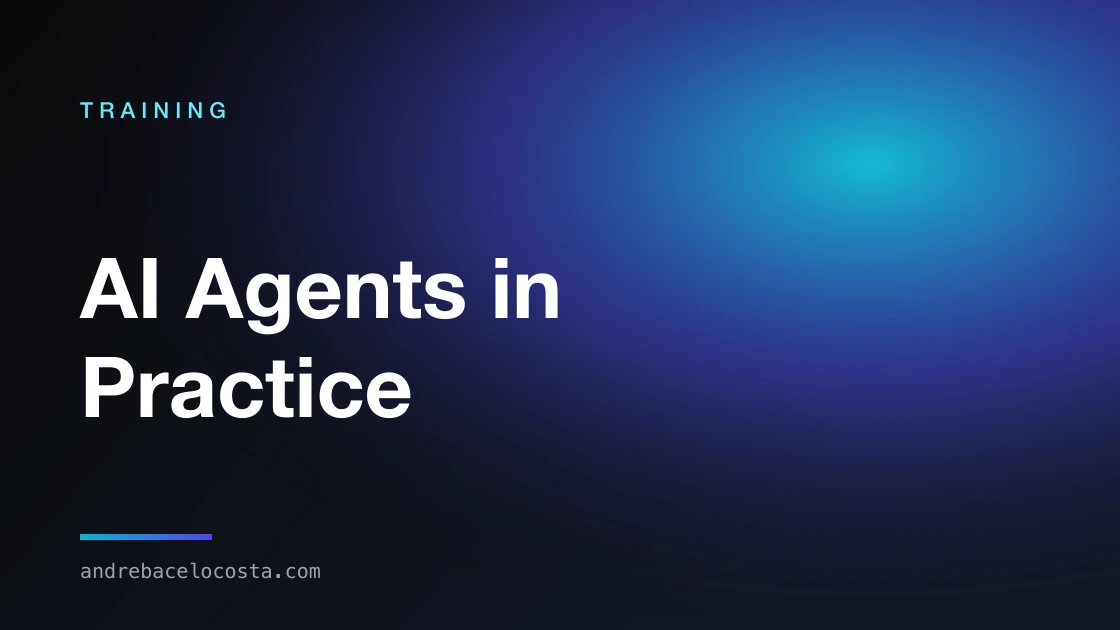 Cover of the “AI Agents in Practice” training