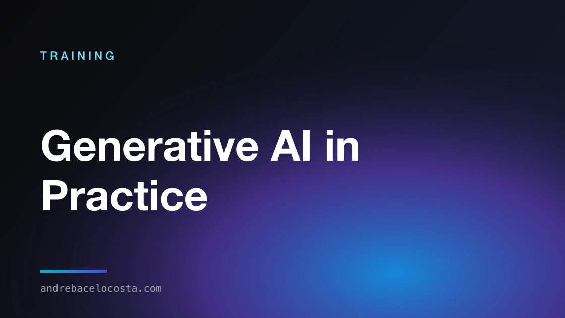 Cover of the “Generative AI in Practice” training