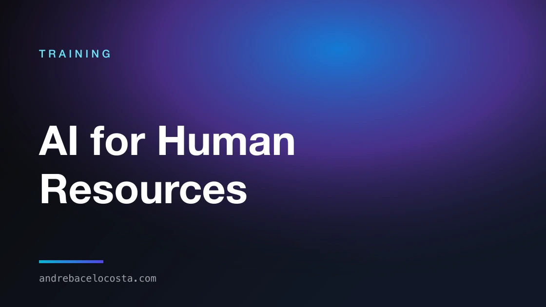 Cover of the “AI for Human Resources” training