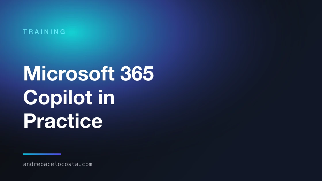 Cover of the “Microsoft 365 Copilot in Practice” training