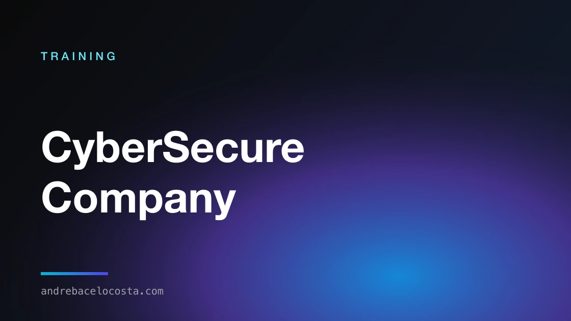 Cover of the “CyberSecure Company” training