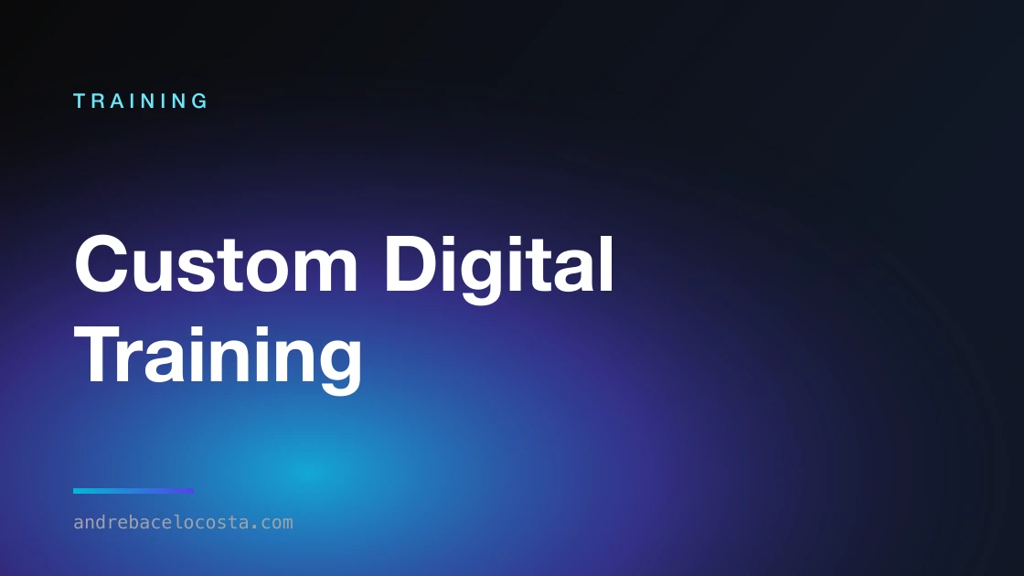 Cover of the “Custom Digital Training” training