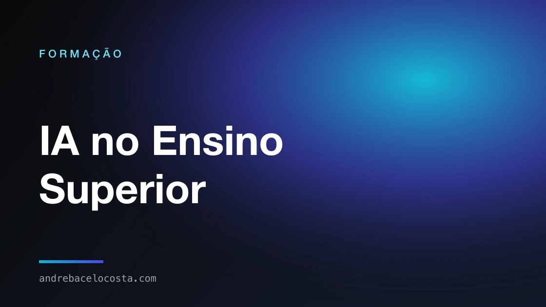 Capa da formação «IA no Ensino Superior»