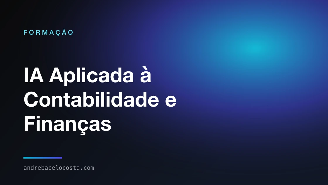 Capa da formação «IA Aplicada à Contabilidade e Finanças»