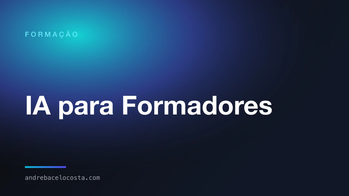 Capa da formação «IA para Formadores»