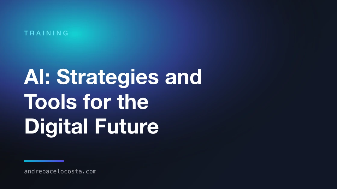 Cover of the “AI: Strategies and Tools for the Digital Future” training