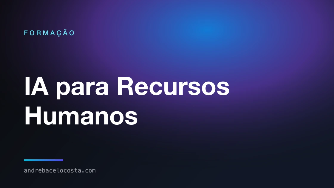 Capa da formação «IA para Recursos Humanos»