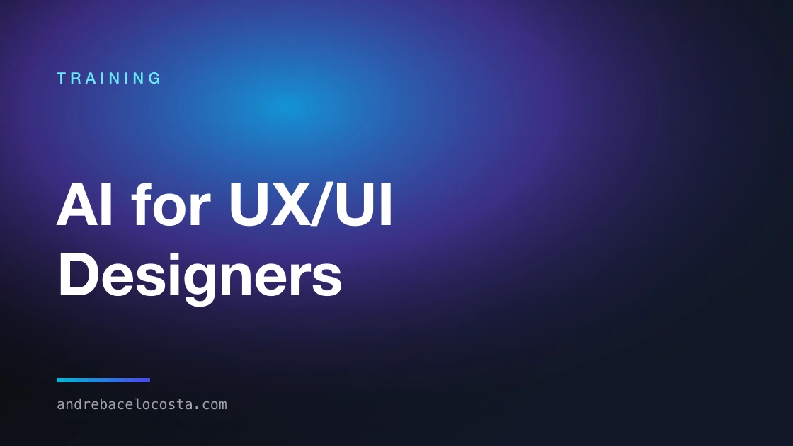 Cover of the “AI for UX/UI Designers” training
