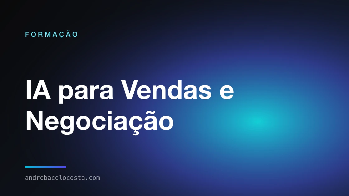 Capa da formação «IA para Vendas e Negociação»