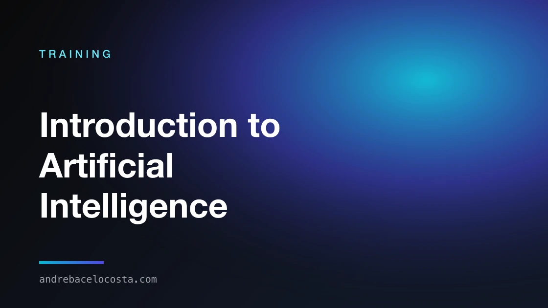 Cover of the “Introduction to Artificial Intelligence” training